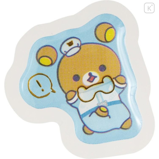 Japan San-X Drop Seal Bits - Rilakkuma : Rilakkuma Lab Secret Research Puffy Gold Foil Stamping - 4