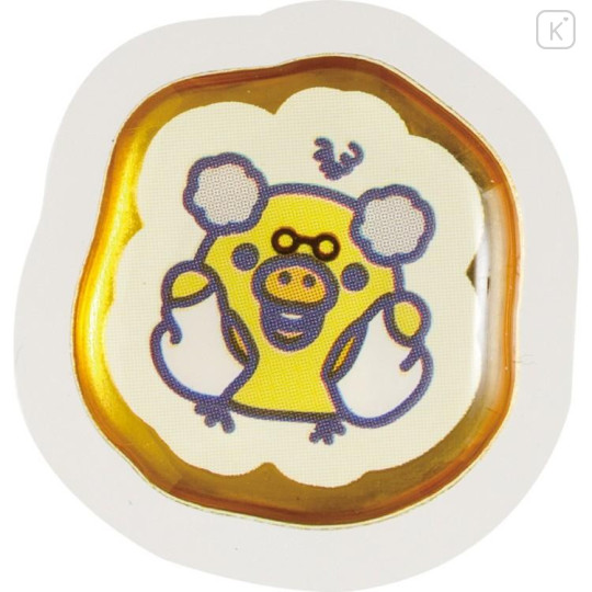 Japan San-X Original Drop Seal Bits - Rilakkuma : Rilakkuma Lab Secret Research Puffy Gold Foil Stamping - 6