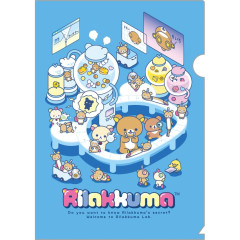 Japan San-X A4 Clear Holder - Rilakkuma : Rilakkuma Lab Research Institute