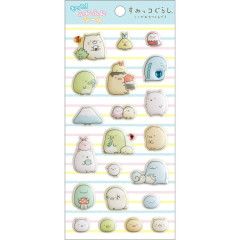 Japan San-X Squishy Sticker - Sumikko Gurashi : Universe San-X Town More! Striped