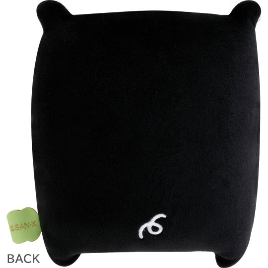 Japan San-X Mochi Mochi Mini Huggable Plush Toy - Monokuro Boo : San-X Universe Black - 2