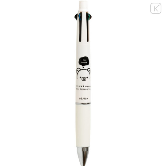 Japan San-X Original Jetstream 4&1 Multi Ballpoint Pen + Mechanical Pencil - Rilakkuma : Basic Rilakkuma Monochrome White - 1