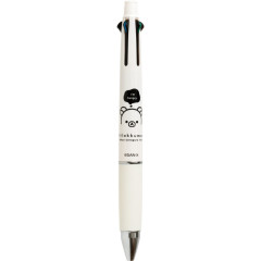Japan San-X Original Jetstream 4&1 Multi Ballpoint Pen + Mechanical Pencil - Rilakkuma : Basic Rilakkuma Monochrome White