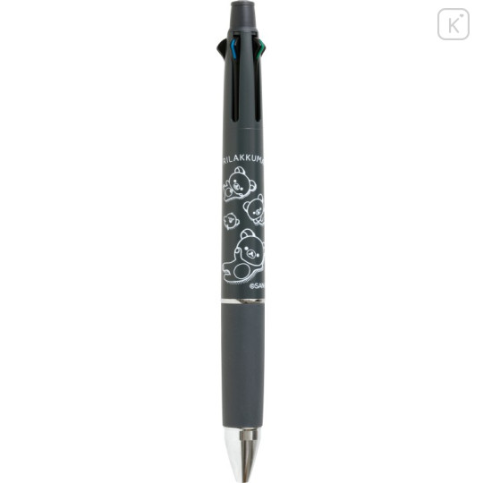 Japan San-X Original Jetstream 4&1 Multi Ballpoint Pen + Mechanical Pencil - Rilakkuma : Basic Rilakkuma Monochrome Black - 1