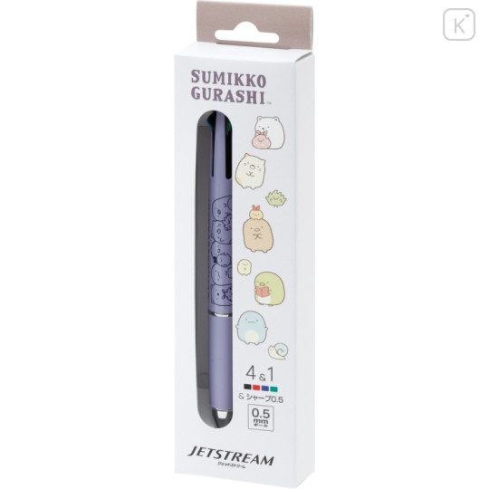 Japan San-X Original Jetstream 4&1 Multi Ballpoint Pen + Mechanical Pencil - Sumikko Gurashi : Purple - 2