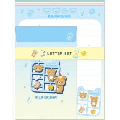 Japan San-X Letter Envelope Set - Rilakkuma Lab Plastic Model Style