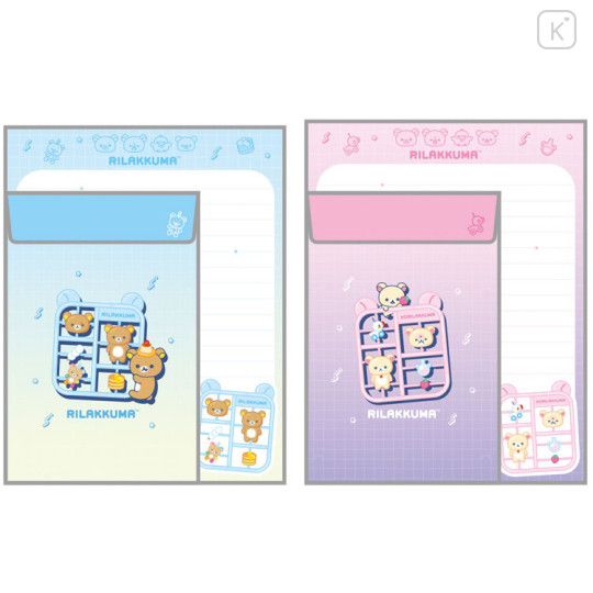Japan San-X Letter Envelope Set - Rilakkuma Lab Plastic Model Style - 2