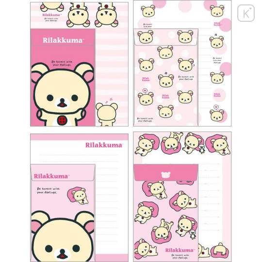 Japan San-X Letter Writing Set - Korilakkuma : Classic Pink - 2