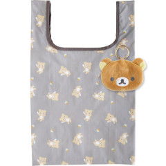 Japan San-X Eco Shopping Bag & Mascot Pouch with Carabiner Bag Charm - Rilakkuma