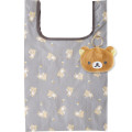 Japan San-X Eco Shopping Bag & Mascot Pouch with Carabiner Bag Charm - Rilakkuma - 1