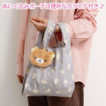 Japan San-X Eco Shopping Bag & Mascot Pouch with Carabiner Bag Charm - Rilakkuma - 4