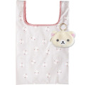 Japan San-X Eco Shopping Bag & Mascot Pouch with Carabiner Bag Charm - Korilakkuma - 1