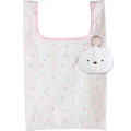 Japan San-X Eco Shopping Bag & Mascot Pouch with Carabiner Bag Charm - Sumikko Gurashi : Shirokuma - 1