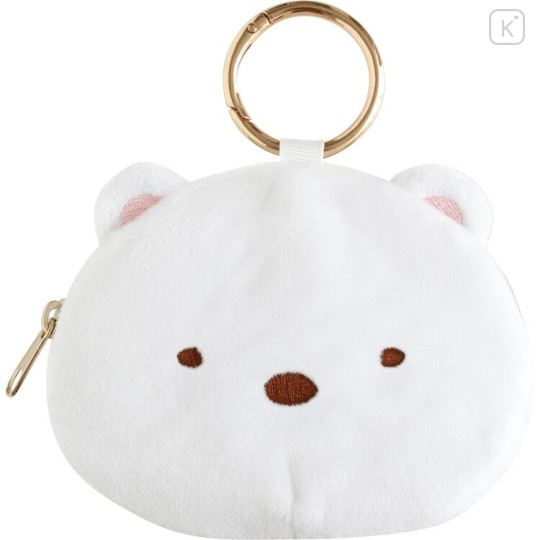Japan San-X Eco Shopping Bag & Mascot Pouch with Carabiner Bag Charm - Sumikko Gurashi : Shirokuma - 3
