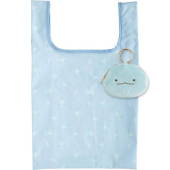 Japan San-X Eco Shopping Bag & Mascot Pouch with Carabiner Bag Charm - Sumikko Gurashi : Tokage