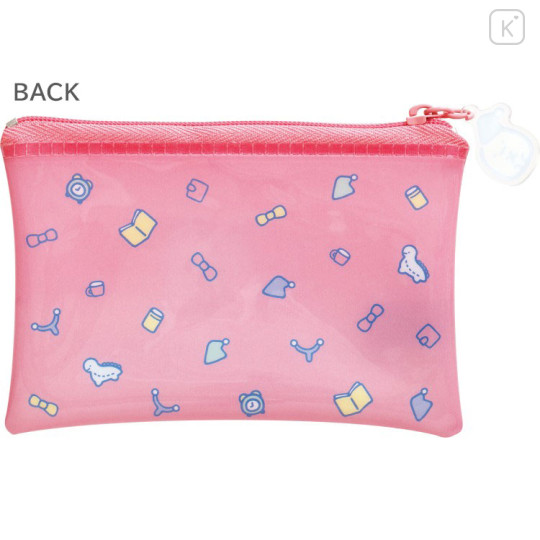 Japan San-X Clear Flat Mini Pouch - Sumikko Gurashi : Everyone's Night Routine Shirokuma - 2