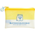Japan San-X Clear Flat Mini Pouch - Sumikko Gurashi : Everyone's Night Routine Neko - 1