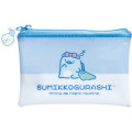 Japan San-X Clear Flat Mini Pouch - Sumikko Gurashi : Everyone's Night Routine Tokage - 1