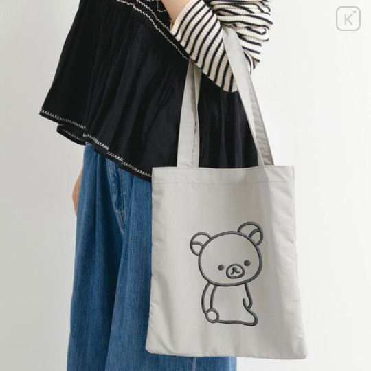 Japan San-X Tote Bag - Rilakkuma : Gray - 5
