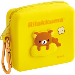 Japan San-X Original Mini Silicone Accessory Case With Carabiner - Rilakkuma : San-X Universe