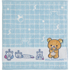 Japan San-X Original Mini Towel - Rilakkuma : Rilakkuma Lab Blue