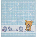 Japan San-X Mini Towel - Rilakkuma : Rilakkuma Lab Blue - 1