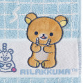 Japan San-X Mini Towel - Rilakkuma : Rilakkuma Lab Blue - 2