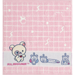 Japan San-X Original Mini Towel - Korilakkuma : Rilakkuma Lab Pink