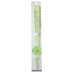 Japan Peanuts Chopsticks & Chopstick Rest Set - Snoopy : Linus Clear Green