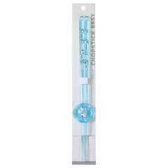 Japan Peanuts Chopsticks & Chopstick Rest Set - Olaf & Snoopy : Clear Blue