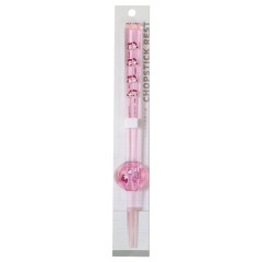 Japan Peanuts Chopsticks & Chopstick Rest Set - Snoopy : Lucy Clear Pink