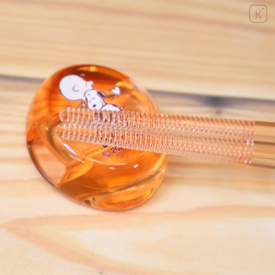Japan Peanuts Chopsticks & Chopstick Rest Set - Snoopy : Charlie Clear Orange - 2