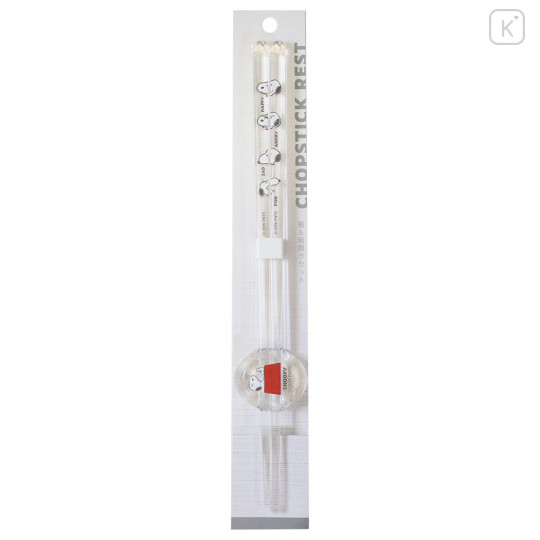 Japan Peanuts Chopsticks & Chopstick Rest Set - Snoopy : House Clear - 1