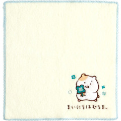 Japan San-X Mini Towel - Hamuchima : Little Happiness by Your Side