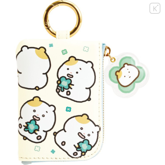 Japan San-X Mini Pouch with Carabiner - Hamuchima : Little Happiness by Your Side - 1