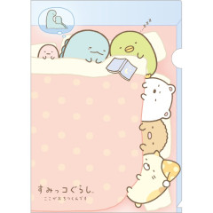 Japan San-X A4 Clear Holder - Sumikko Gurashi : Futon