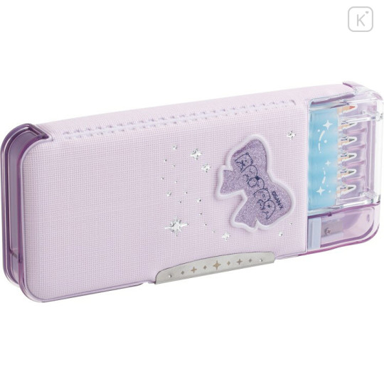 Japan San-X Windowed Soft Pen Case - Sumikko Gurashi : Purple Ribbon - 1