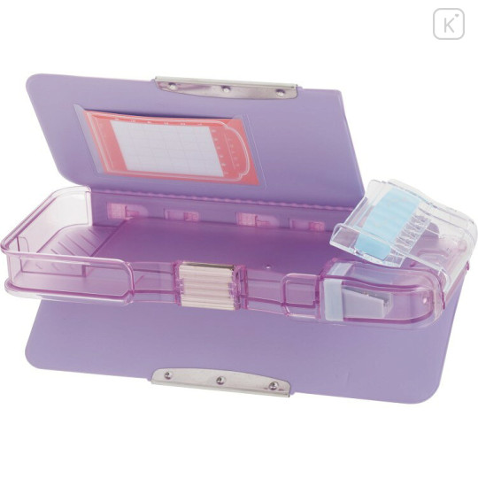 Japan San-X Windowed Soft Pen Case - Sumikko Gurashi : Purple Ribbon - 2