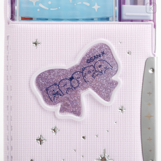 Japan San-X Windowed Soft Pen Case - Sumikko Gurashi : Purple Ribbon - 3