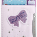 Japan San-X Windowed Soft Pen Case - Sumikko Gurashi : Purple Ribbon - 3
