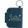 Japan San-X Mini Wallet with Carabiner - Rilakkuma : Chairoikoguma's Kumakyun Days - 2
