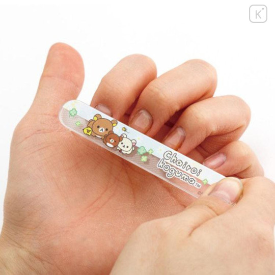 Japan San-X Original Glass Nail Shiner - Rilakkuma : Chairoikoguma's Kumakyun Days - 4