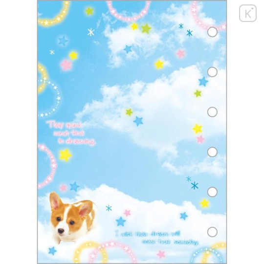 Japan San-X Squishy Sticker Binder - Wan Wan Wanko : Sky - 4