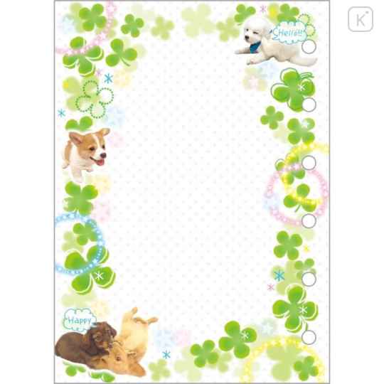 Japan San-X Squishy Sticker Binder - Wan Wan Wanko : Clover - 4