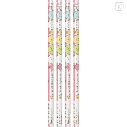 Japan San-X Red Pencil Set - Sumikko Gurashi : Round Barrel - 1