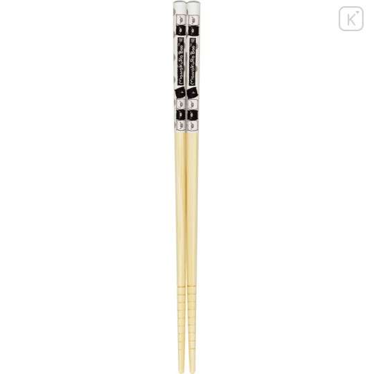 Japan San-X Bamboo Chopsticks 21cm - Monokuro Boo - 2
