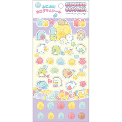 Japan San-X Squishy Hologram Sticker - Sumikko Gurashi : Gummy Gummy Party B