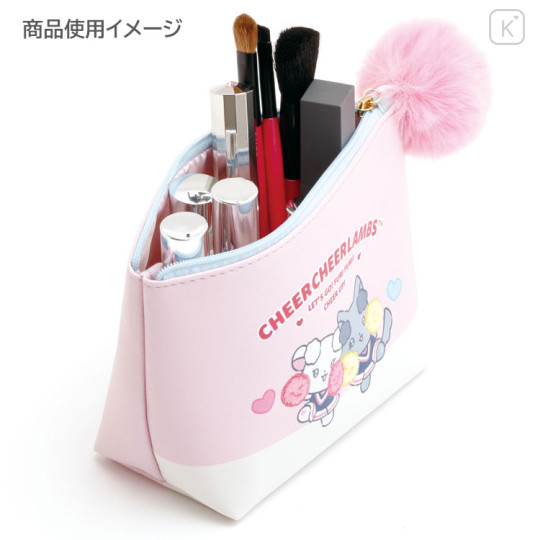 Japan San-X Pouch - Cheer Cheer Lambs : Let's Go! Shake! Cheer Up! - 3