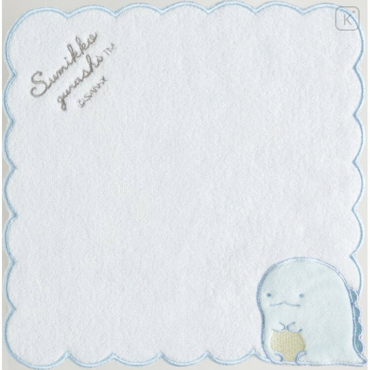 Japan San-X Embroidered Mini Towel - Sumikko Gurashi : Tokage Dinosaur Lizard - 1
