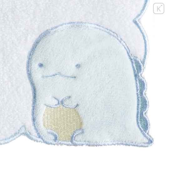 Japan San-X Embroidered Mini Towel - Sumikko Gurashi : Tokage Dinosaur Lizard - 2